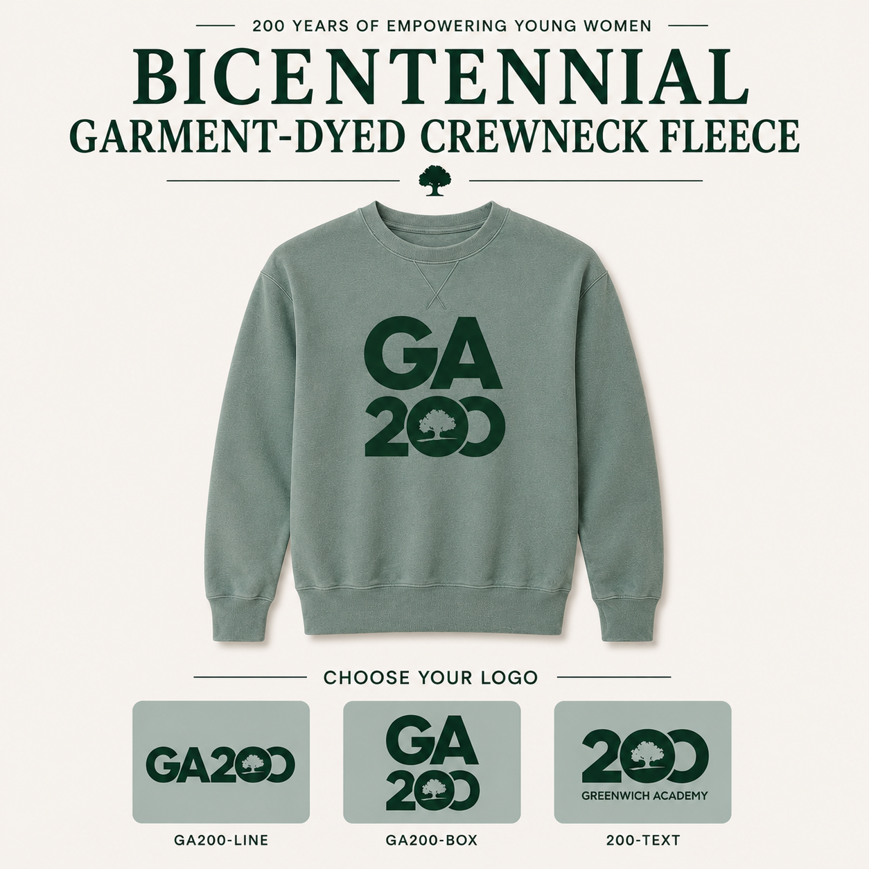 Unisex Bicentennial Garment-Dyed Crew Sweatshirt