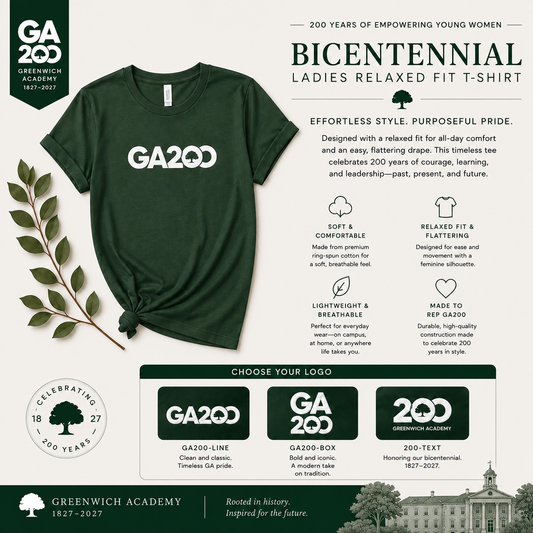 Bicentennial Ladies Green Relaxed Fit T-shirt