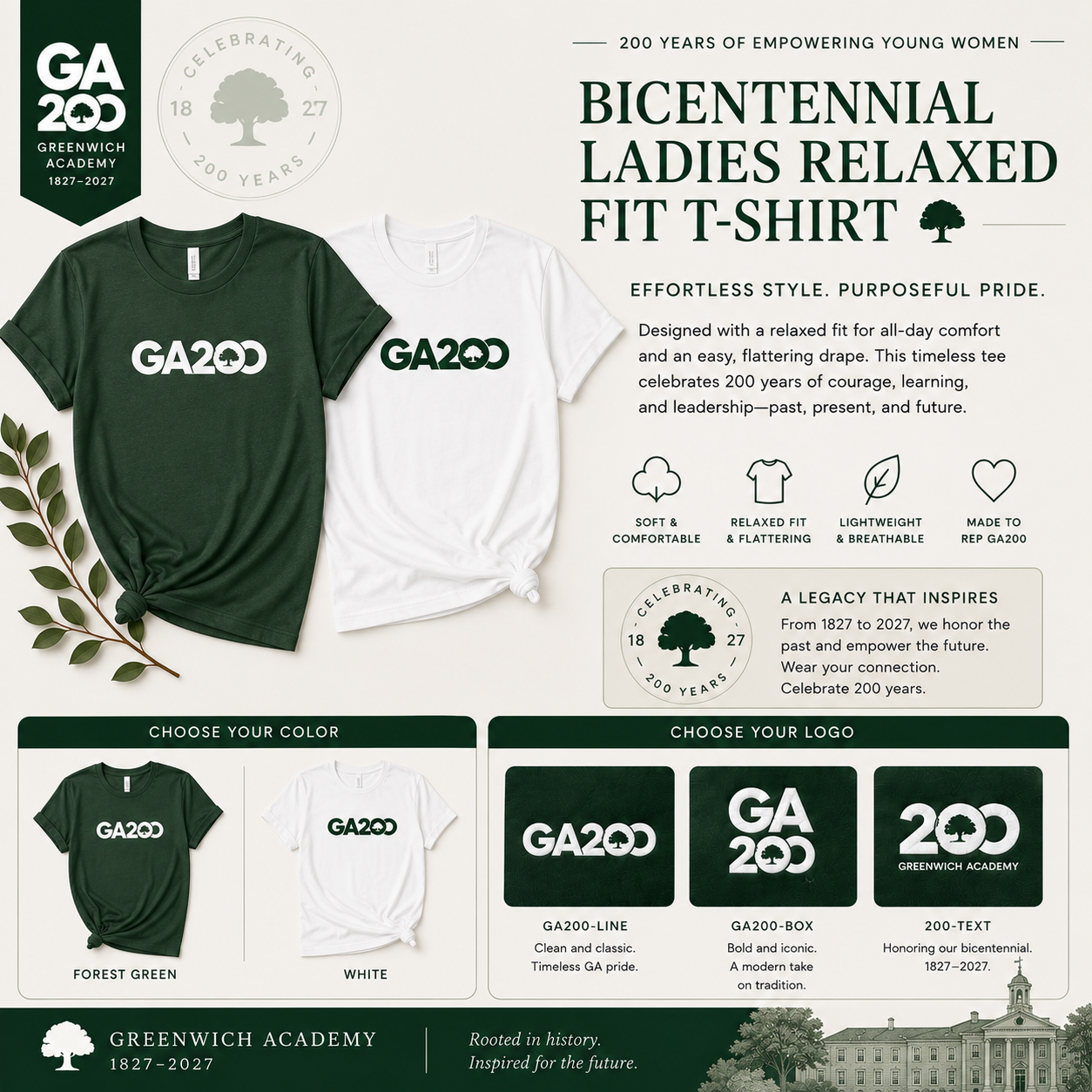 Bicentennial Ladies Relaxed Fit T-shirt
