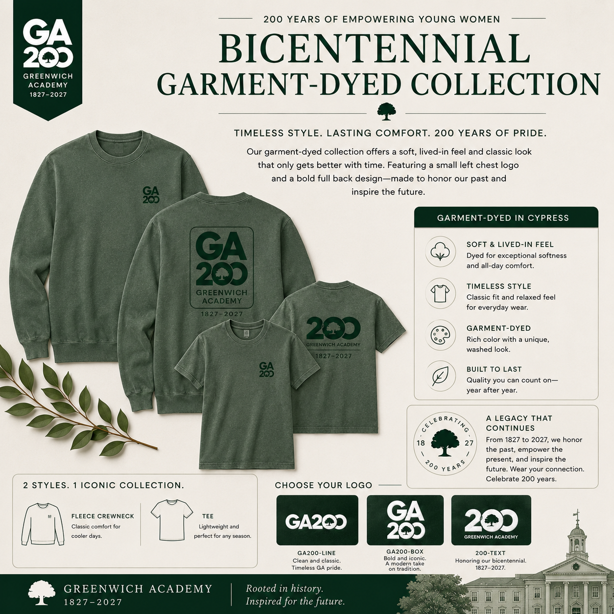 Bicentennial Garment-Dyed Apparel